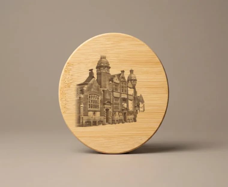 Bamboo Coaster, Round, unmarked
