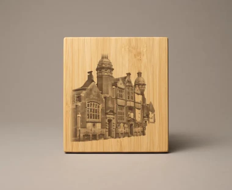 Bamboo Coaster, Square, unmarked