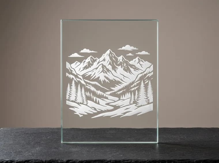 Glass Photo Panel, Large, unmarked
