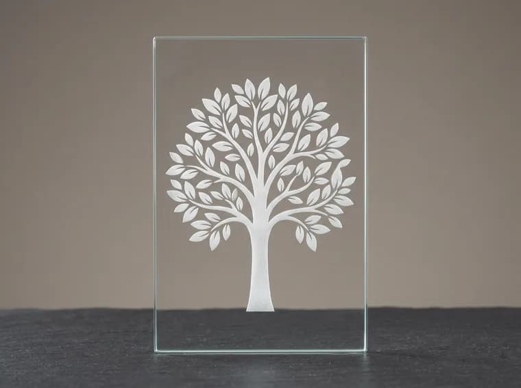 Glass Photo Panel, Small, unmarked