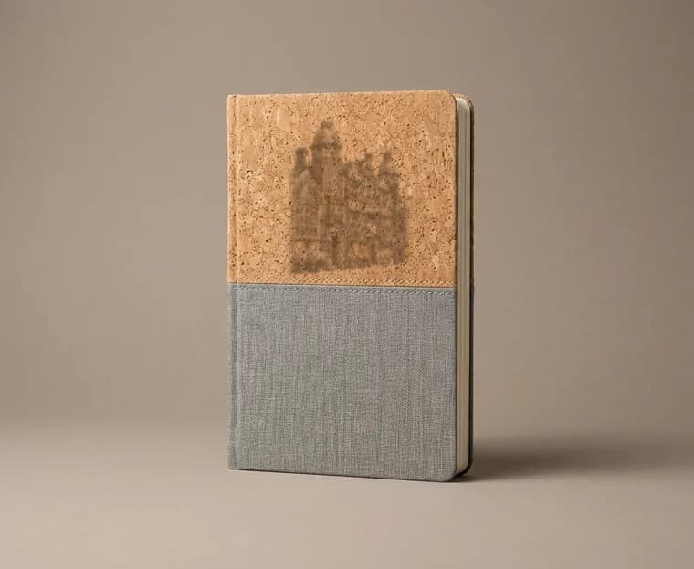 Cork and Linen Notebook, A5, unmarked