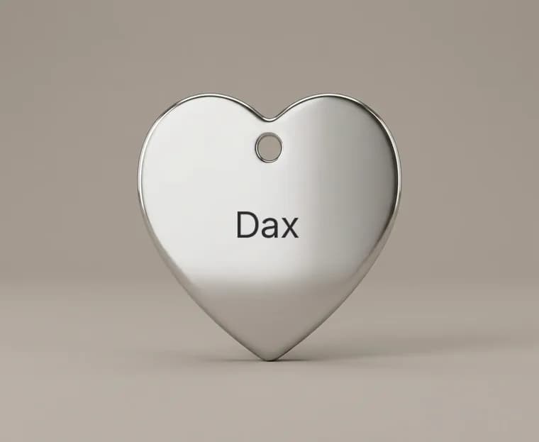 Pet Tag, Heart, unmarked