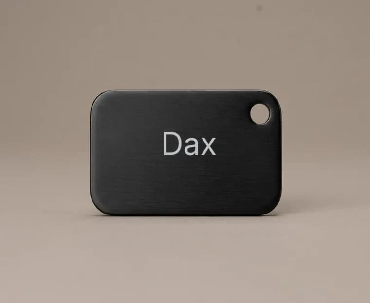 Pet Tag, Rectangle, unmarked